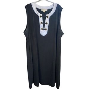 Michael Kors stretch fabric dress with front grommets Size 2X